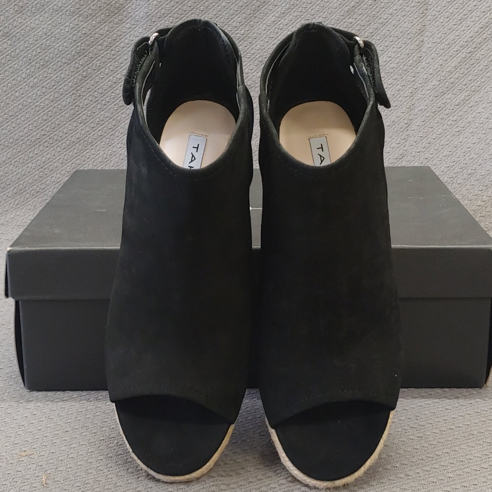 Tahari Jamie Lee Espadrille Wedge Sandal Black-6 - Picture 4 of 14